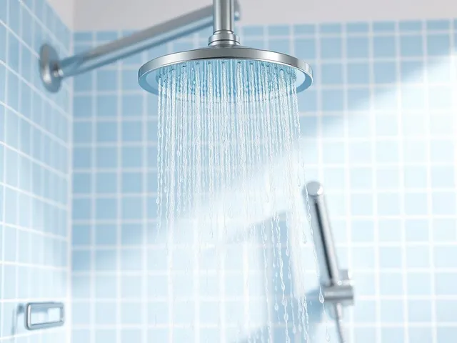 رأس دش مطر في حمام حديث